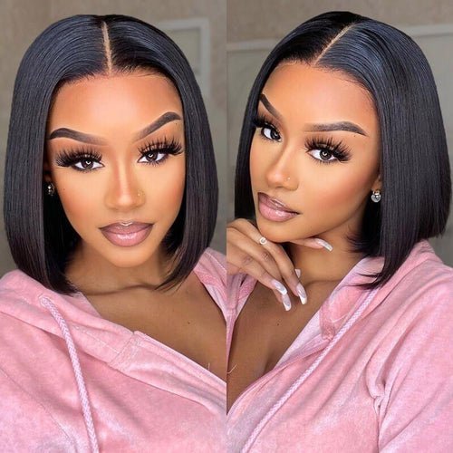 Short Bob Wig - Straight Lace Front Human Hair Wigs