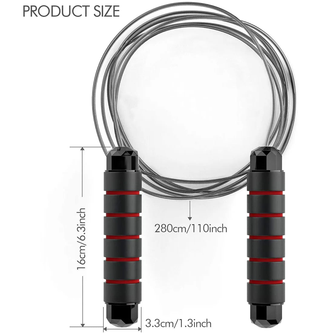 Tangle-Free Rapid Speed Jump Rope with Ball Bearings for Gym and Home Fitness Exercise